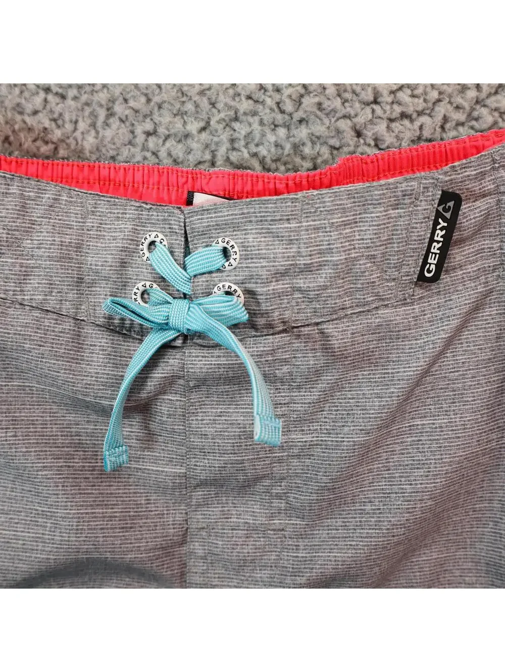 Gerry Swim Trunks Boys Medium 10/12 Bathing Suit Grey Lined